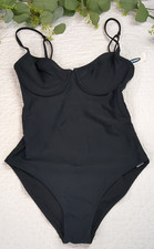 NWT Old Navy Womens Black One-Piece Swimsuit Cups Size M 100 Recycled
