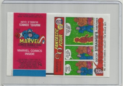 UNUSED 1979 Marvel Comics Bubble Gum (Topps) WRAPPER & COMIC #20 Fantastic Four