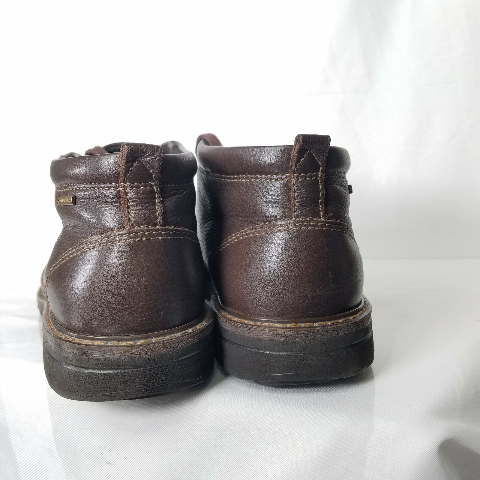 ECCO GORE TEX Brown Leather Chukka Ankle Boots Mens S… Gem