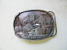 1992 Kansas Relief Sale MCC Mennonite Auction Siskiyou belt buckle 180 of 300