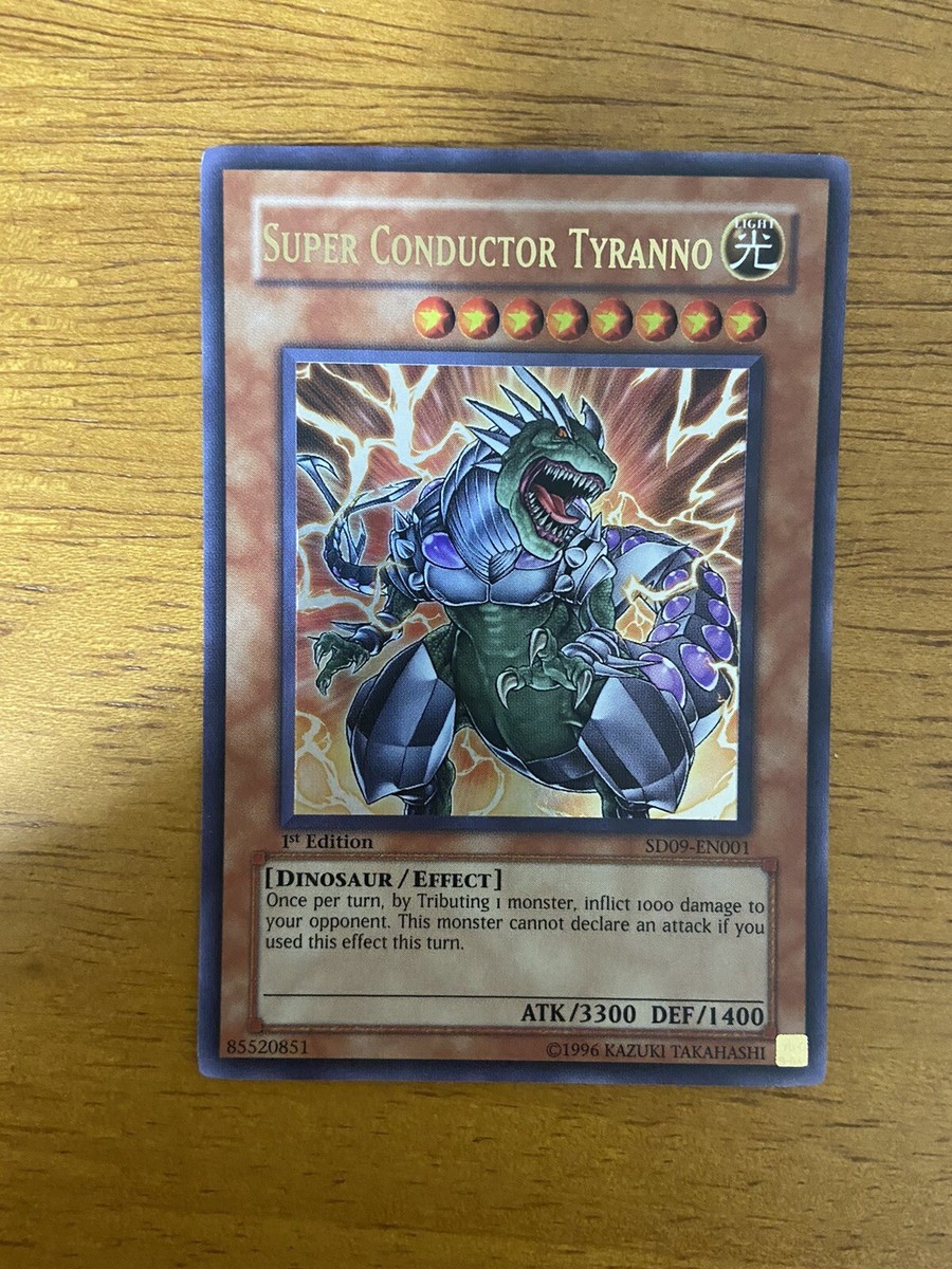 yugioh super conductor tyranno deck     (Structure Deck: Dinosaur's Rage) (Ultra Rare) (SD09-EN001) (1st Edition)  #Yugioh #tcg #tradingcards #tradingcardgame #cards #yugiohcards #yugiohtcg #yugiohcommunity #anime Oh trading and collectible card game (TCG/CCG) Yu-Gi-Oh! TCG Super Conductor Tyranno