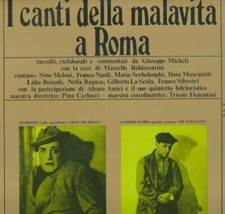 I canti della malavita a Roma LP del 1970    UN RARO DISCO PER COLLEZIONISTI
