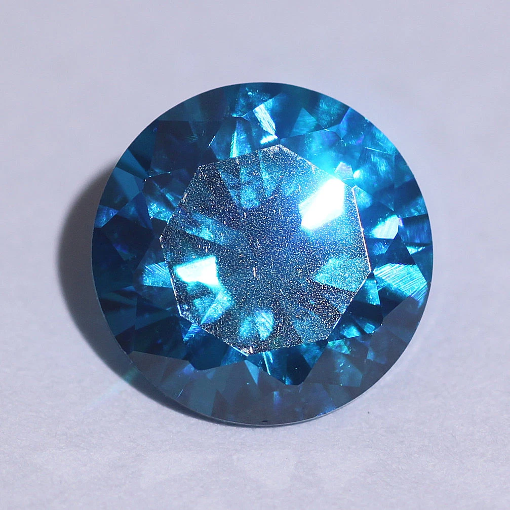 London Blue Topaz Colour Round Brilliant Cubic Zirconia Size &amp; Quality  Choice CZ | eBay