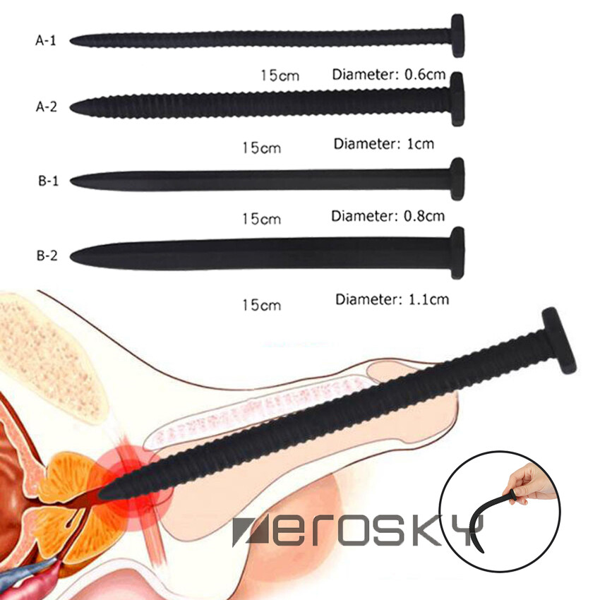 Male Silicone Urethral Sound Trainer Plug - Stretcher Dilator For Enhancement