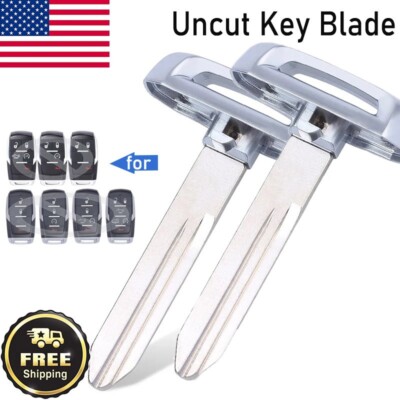 2X FOR 2017-2019 Chrysler Pacifica Smart Remote Key Blade Blank Emergency Insert