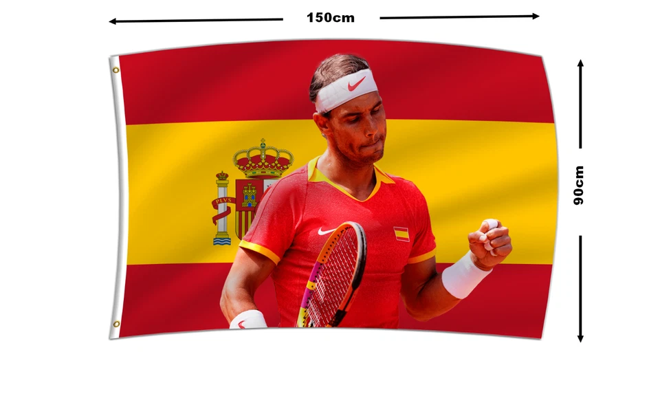 拉斐尔·纳达尔横幅旗 3X5 英尺法国公开赛网球锦标赛球迷男人洞 — 第 2/2 张图片