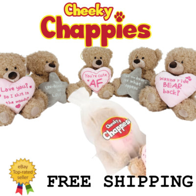 Frecher Plüsch Teddybär 20 cm urkomisches Valentinstags- oder Geburtstagsgeschenk! Soft Cuddly UK