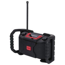 Labgear DAB/DAB+ FM Worksite Radio Bluetooth Waterproof Speaker - Red/Black