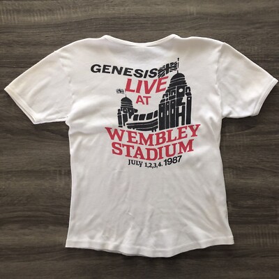 Vintage 1987 Genesis Womens T Shirt Invisible Touch Wembley
