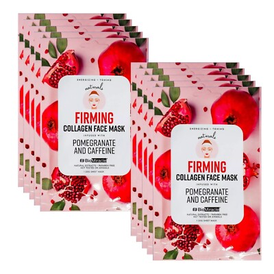 10pk Korean Collagen Skin Firming Hydrating Tightens Face Mask Reduce Wrinkles