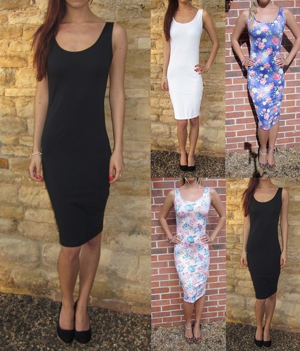 midi bodycon vest dress