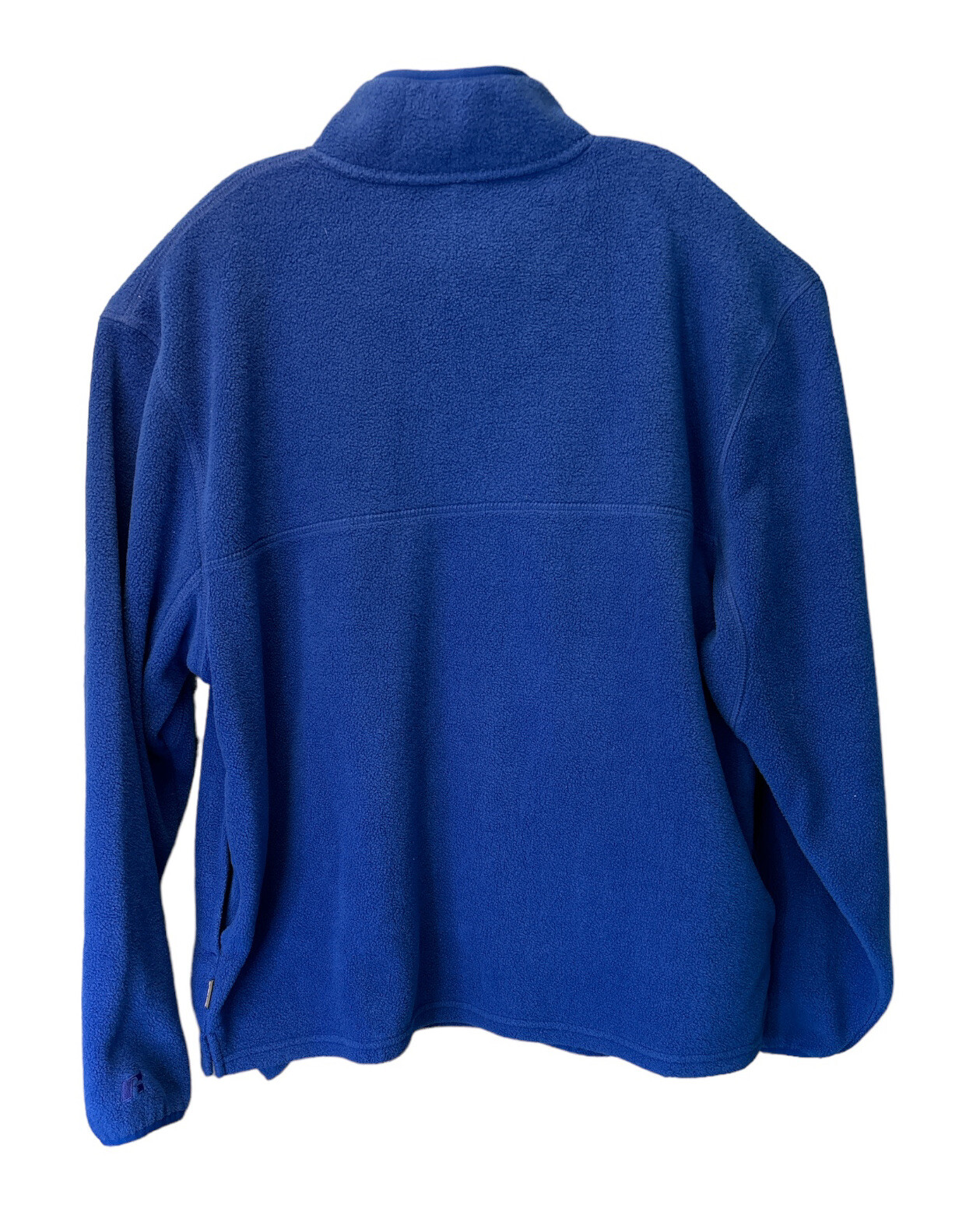 VINTAGE Russell Men’s Large Royal Blue Pullover Therma Power Fleece 1/4 Zip