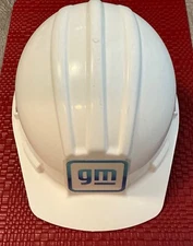 RARE GM Inc. White Bullard Adjustable (6.5-8) Hard Hat, The Standard Size