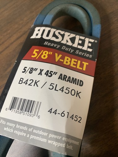 Huskee Heavy Duty Series V-Belt 5/8” x 45” B42K 44-61452 Lawnmower Belt - Picture 3 of 3