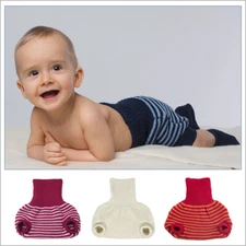 REIFF Overnight Organic Merino Wool Diaper Cover for Baby Fitted Cloth Diapers