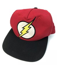 DC Comics The Flash Red Black Logo Snapback Hat Youth Cap One Size Fits All