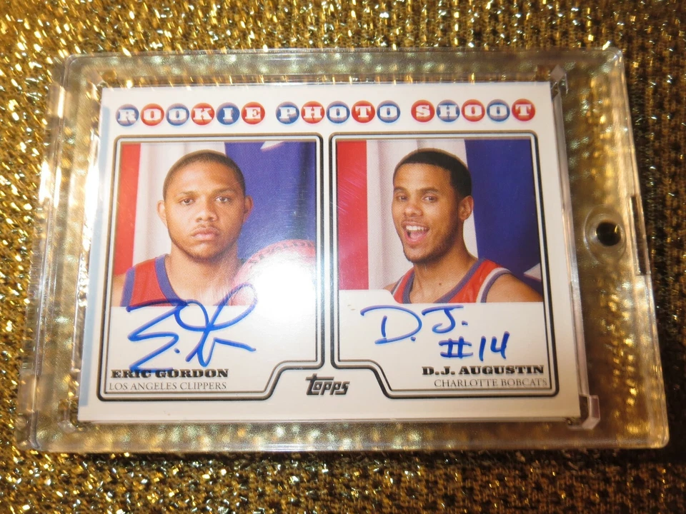 Eric Gordon Augustin 2008 Topps NBA Rookie Photo Shoot LA Clippers SIGNED Auto - Image 4 of 4