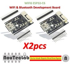 2pcs WiFi6 ESP32-C6 Development Board Crystal Oscillator RGB LED ESP32 WiFi BT