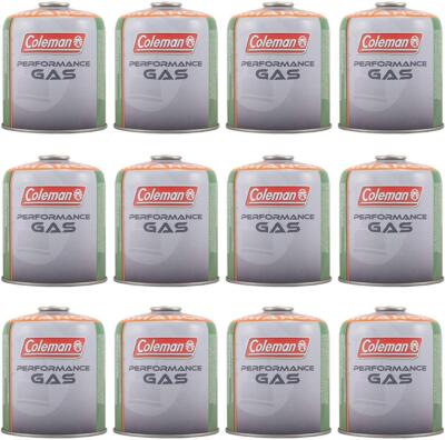 12x Coleman C500 Performance 440g Gaskartusche Schraubgaskartusche 7/16'' Gewinde
