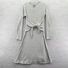 GO Couture Dress Womens Small Gray 16x42 Knit Sweater Long Sleeve Top USA Made