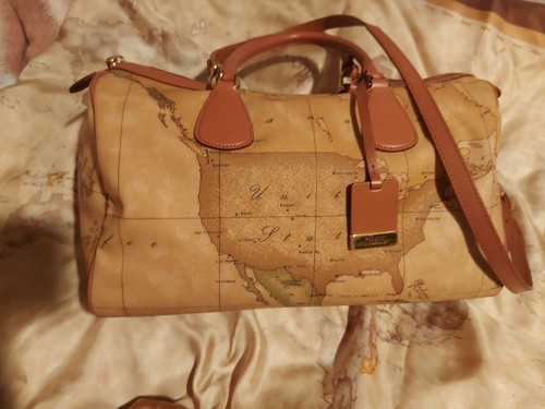 Borsa Bauletto Alviero Martini Primaclasse grande con tracolla mappa geo  classic | eBay