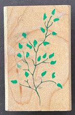 Tree Plant Branch Leaves Twig Nature Wood Rubber Stamp