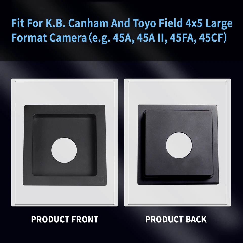 17mm Recessed Lens Board 110x110mm Copal #0 For Toyo 4x5 LF 45A II 45FA 45CF - Image 3 of 4