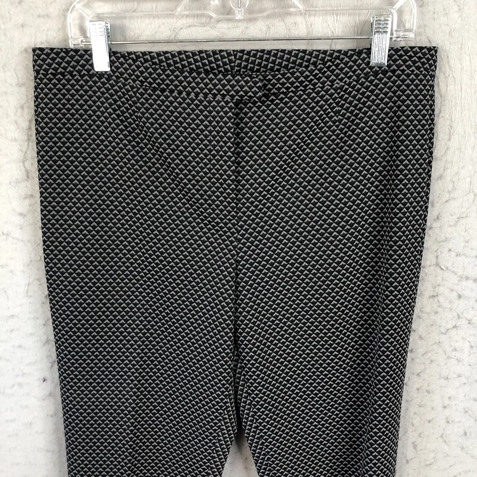 Doncaster Pants 10 Black Gray Knit Career  Minimalist Capsule Stretch Office - Image 2 of 4