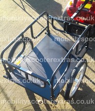 Mobility Scooter XL Large Rear Open Cargo Towing Trailer HD Transport BLACK NEW