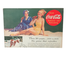 Vintage 1936 Coca-Cola Thru 50 Years Ad Advertisement