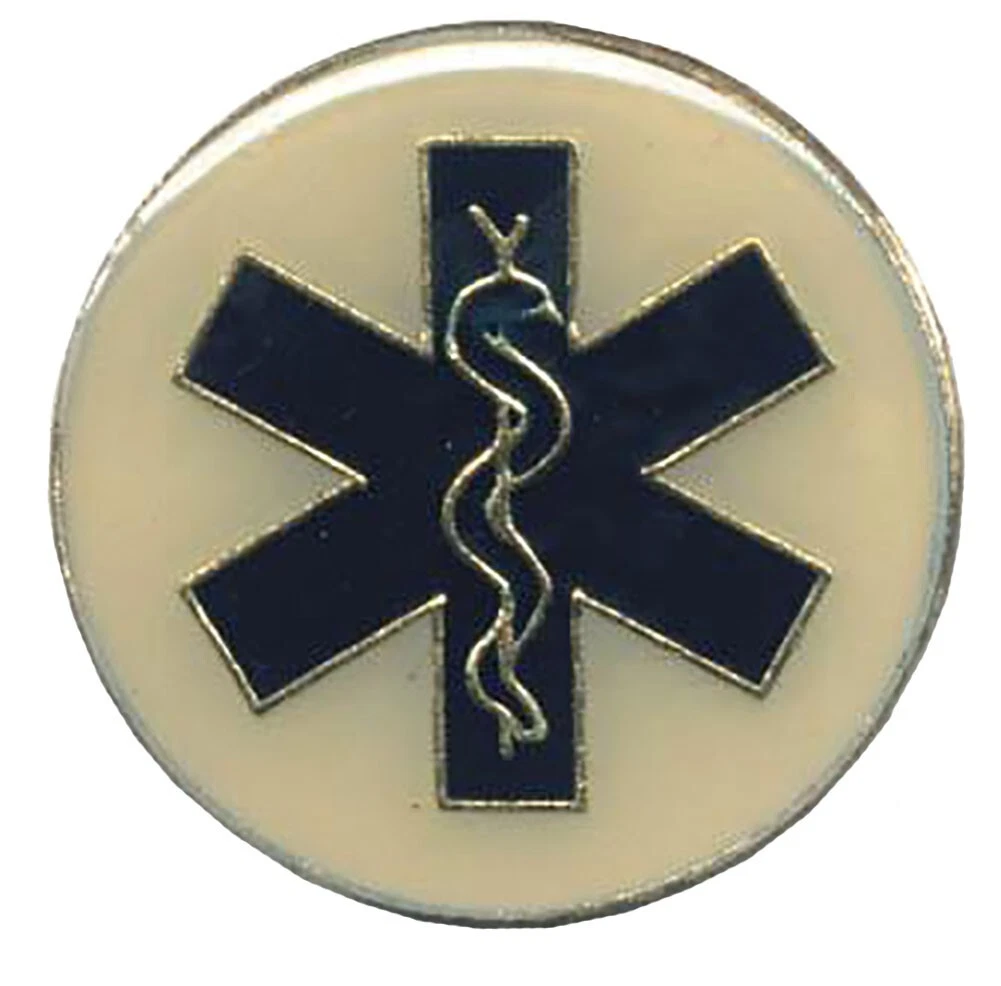 Pack of 12 Medical White Circular Bike Motorcycle Hat Cap Lapel Pin HP575