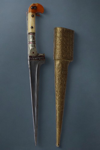 antique islamic Afghan Khyber Knife Straigh Blade Short sword Dagger Messer 25A1 - Picture 4 of 23