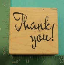 Recollections THANK YOU Saying Rubber Stamp
