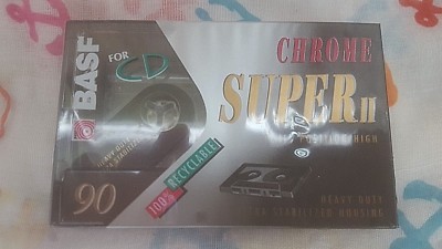 CASSETTE AUDIO BASF CHROME SUPER 2 NEW SEALED CASSETTE TAPE 90
