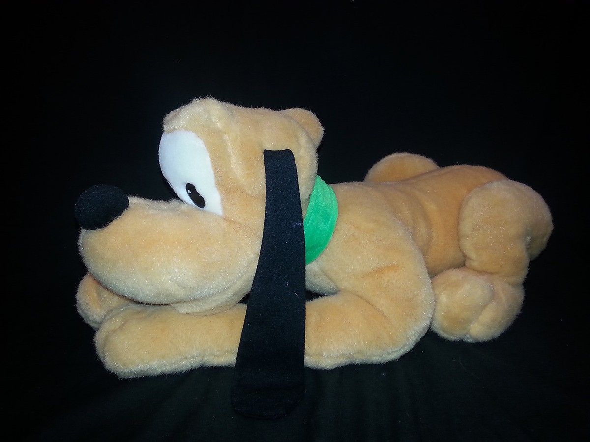 Pluto Dog Brown Black White Green Collar Walt Disney World Plush