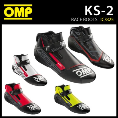 OMP KS2 KS-2 Karting Boots Kart Racing Microfibre Breathable All Sizes & Colours