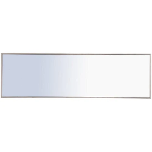 Elegant Decor Monet 60" x 18" Rectangle Metal Frame Mirror in Silver - Picture 4 of 14