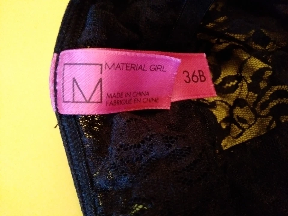 Top corto camisola mujer material bustier niña encaje negro talla 36B Foto 4 de 4