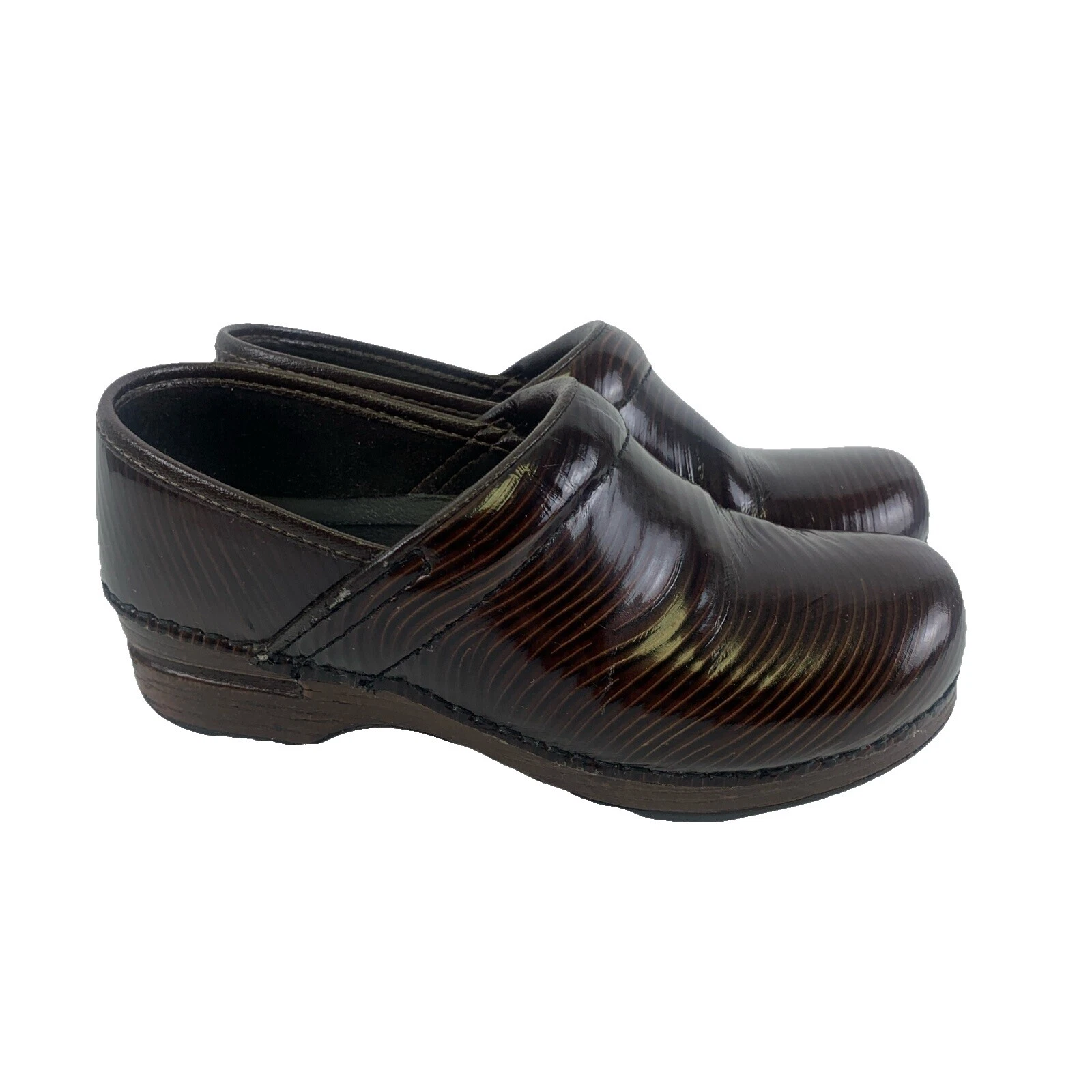 Dansko Patent Leather Striped Comfort Shoes for Women