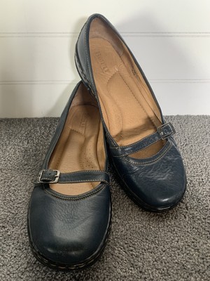 BORN Womenâs Sz 10 Blue Leather Mary Jane Slip On Shoes | eBay