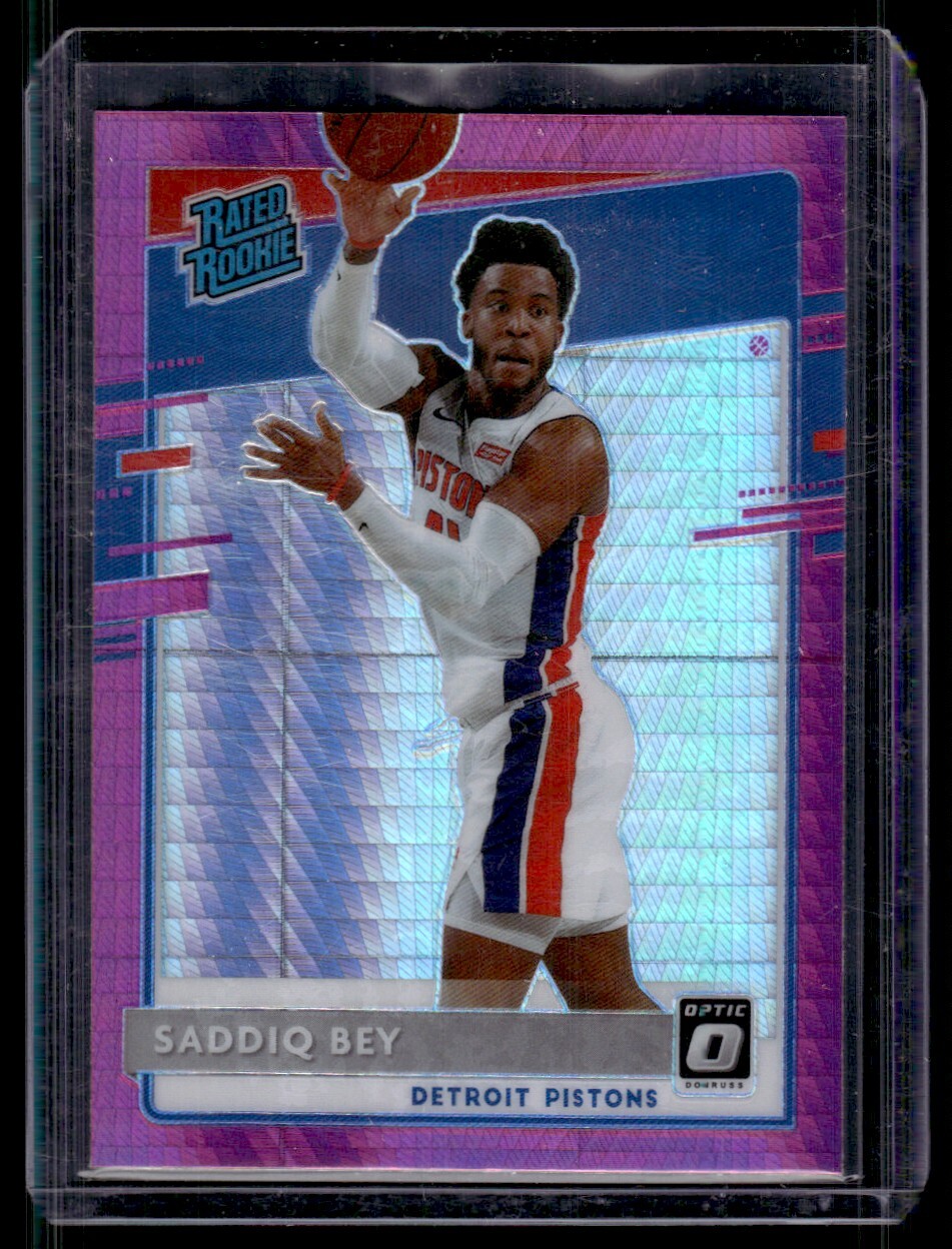 2020-21 Donruss Optic Rated Rookie Hyper Pink Prizm Saddiq Bey Rookie #169