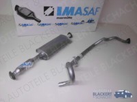 Imasaf Auspuff Set Mitteltopf + Endtopf FüR Vw Iltis + Bombardier 1.6 Td + 1.7
