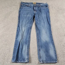 Wrangler 20X Jeans Mens 39x29 Blue Denim Distressed Work Ranch Western Cowboy