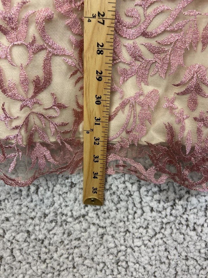 Vestido de formatura Speechless rosa e bege sem mangas zíper fechamento linha A juniores tamanho 5 - Imagem 4 de 4