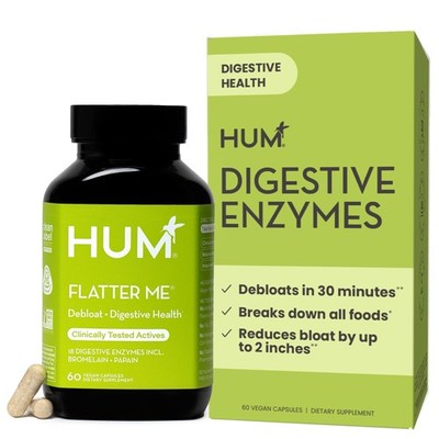 Hum Nutrition Flatter Me Digestive Enzymes Capsules - 60 Count