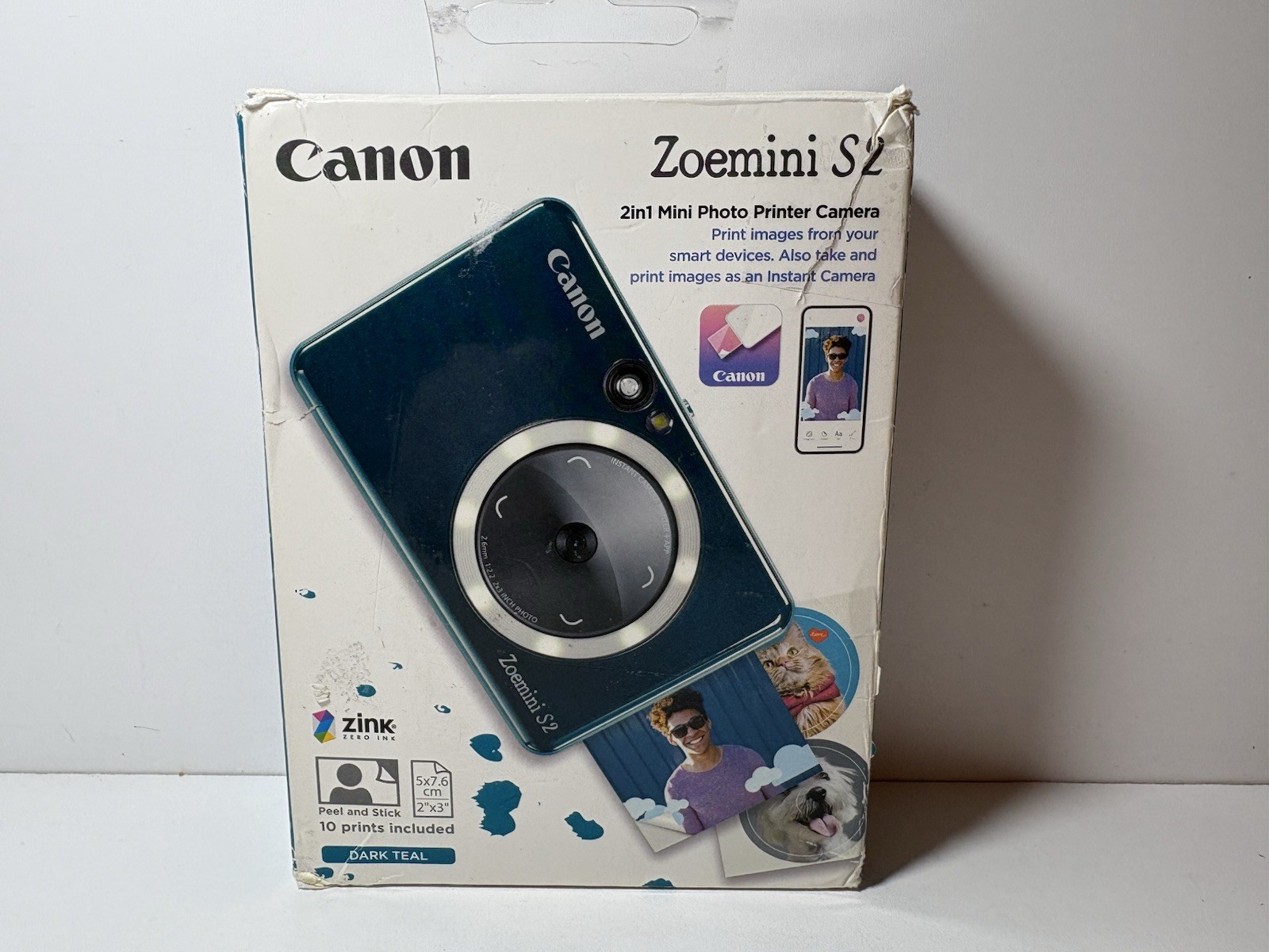 CANON Zoemini S2 Digital Instant Printer Camera - DARK TEAL Selfie