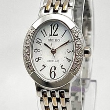 SEIKO EXCELINE V117-0AY0 10P Solar Damen Armbanduhr