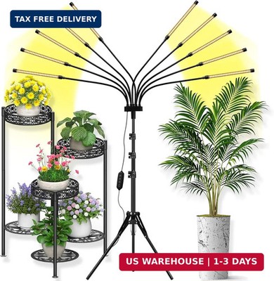 Grow Lights for Indoor Plants [ 10 in1 ] 500 LEDs, Full Spectrum Grow Light for 