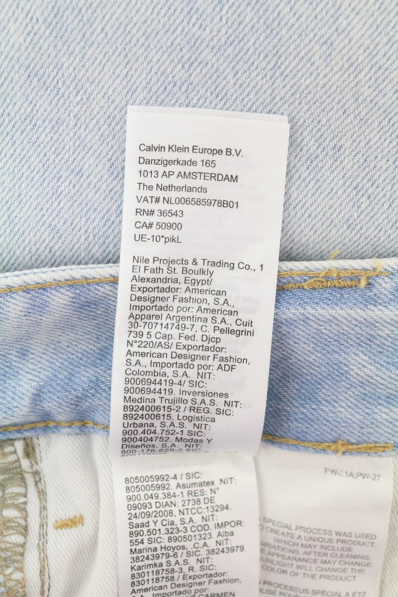 CALVIN KLEIN 90s Loose Pleated Men Jeans W28 Washed Blue Wide Leg