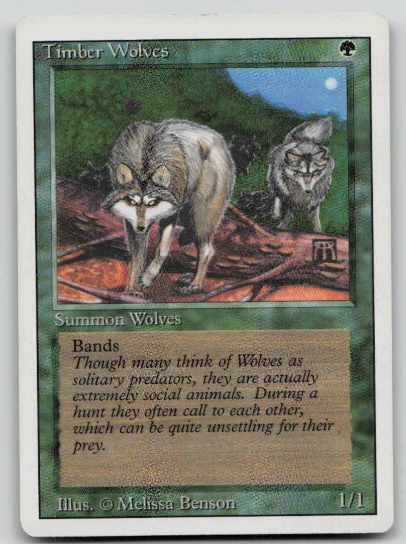 Timber Wolves [Revised Edition - 219] Moderately Played Rare Magic